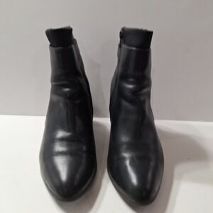 Clarks Black Leather Ankle Boots | Size 10